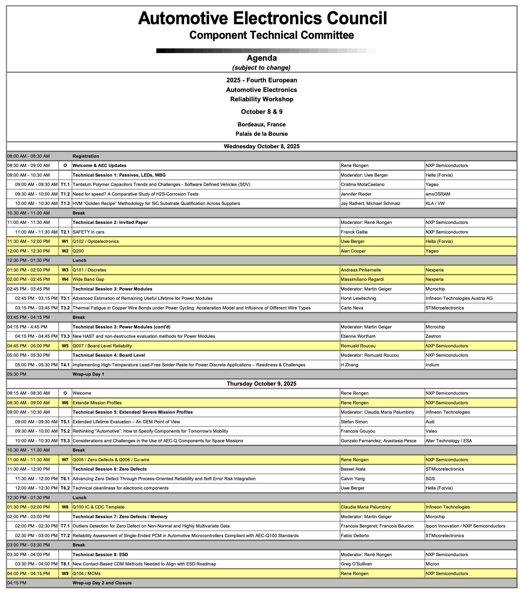 Agenda